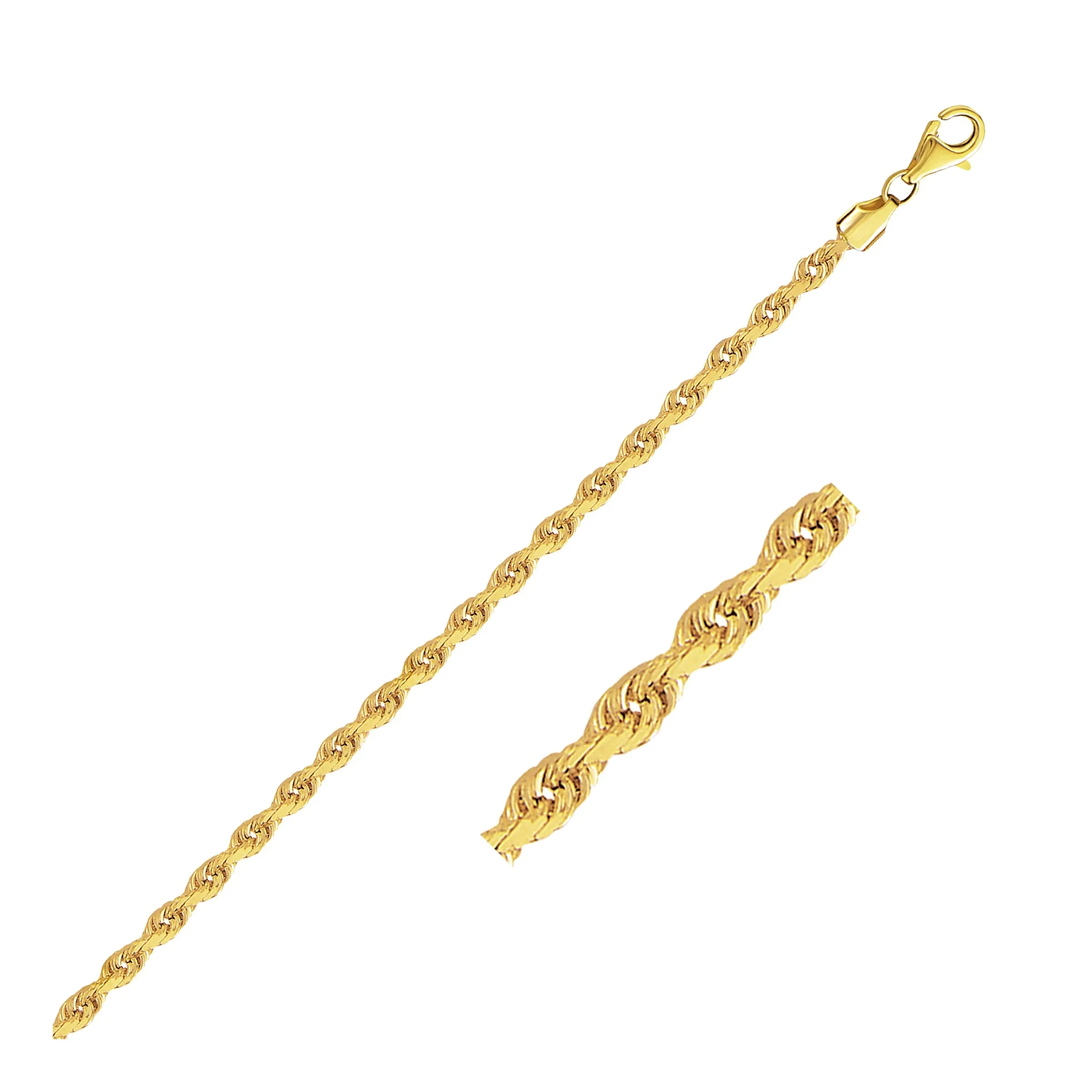 2.75mm 14k Yellow Gold Solid Diamond Cut Rope Chain-rx40068-30