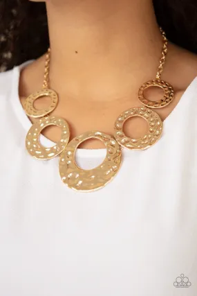 Paparazzi Mildly Metro Gold Necklace